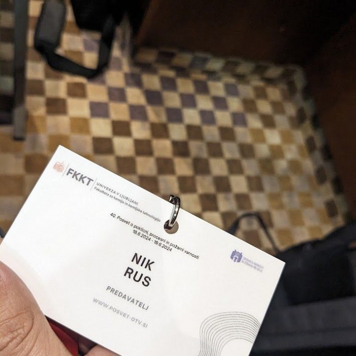 Nik Rus Presents at the 40th Symposium on Occupational, Process, and Fire Safety in Portorož