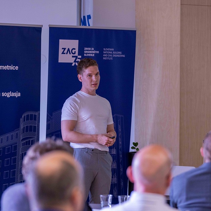 Martin Veit and Prof Grunde Jomaas presenting at 