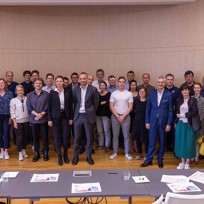 Martin Veit and Prof Grunde Jomaas presenting at 