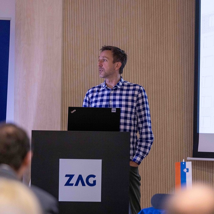 Martin Veit and Prof Grunde Jomaas presenting at 