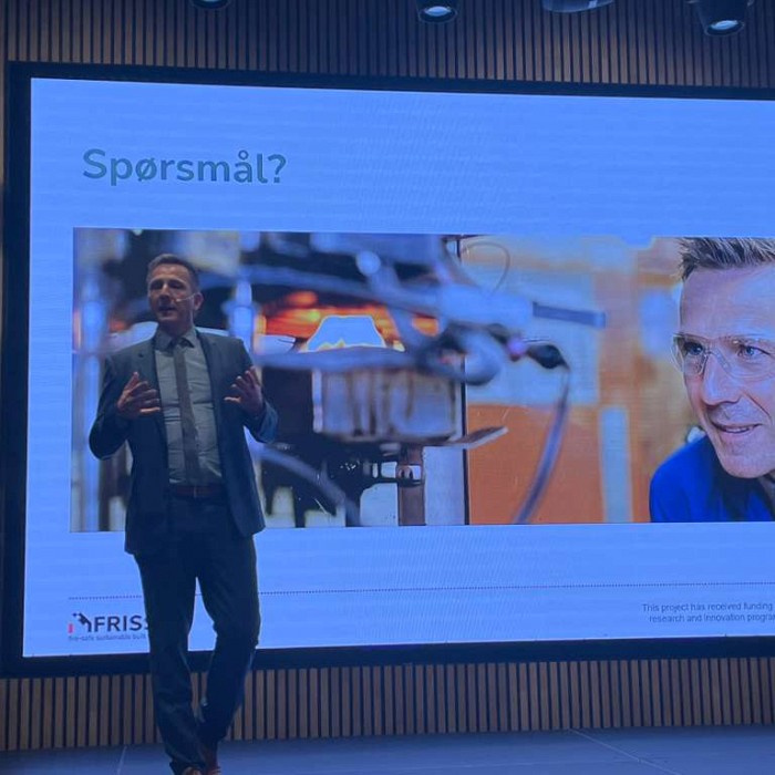 Prof Grunde Jomaas at the Norwegian Fire Safety Conference