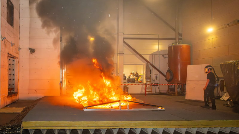 Live Streaming of Large-Scale Fire Tests – DBI Fire Test 2
