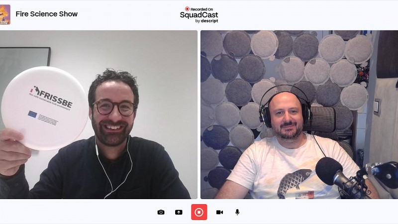Dr Lucherini at Fire Science Show podcast on fire decay and cooling