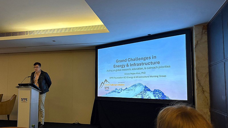 Dr Ulises Rojas-Alva at SFPE Symposium in Lisbon