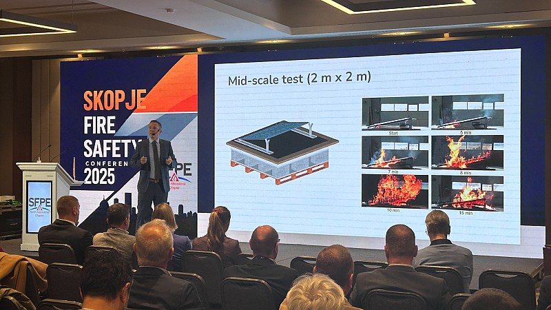 Prof Jomaas at the Skopje Fire Safety Conference 2025